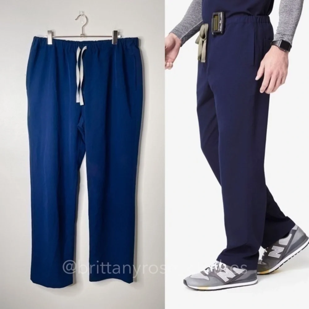 FIGS PISCO Men’s Basic Straight Leg Scrub Pants Navy Technical FIONx